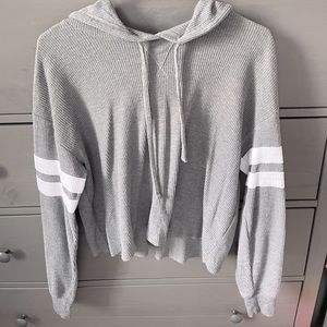 Hollister cropped ribbed hoodie